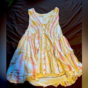 This is 100% cotton mini dresses, the size is XS but it can feet M